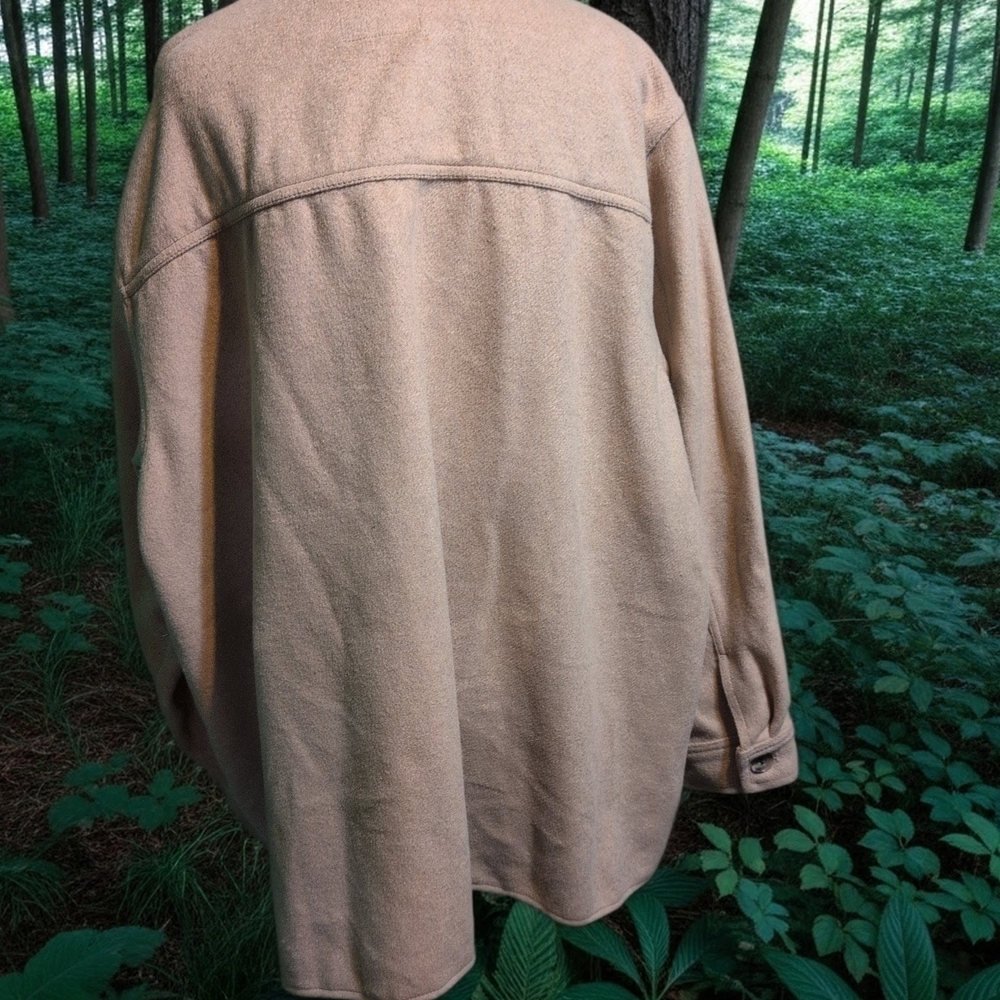 NWT Old Navy Women's Wool Shacket in Tan - Picture 2 of 6